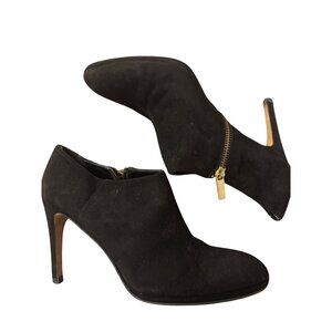 L.K Bennett London Black Suede High Heel Ankle Booties Elegant & Stylish 8.5